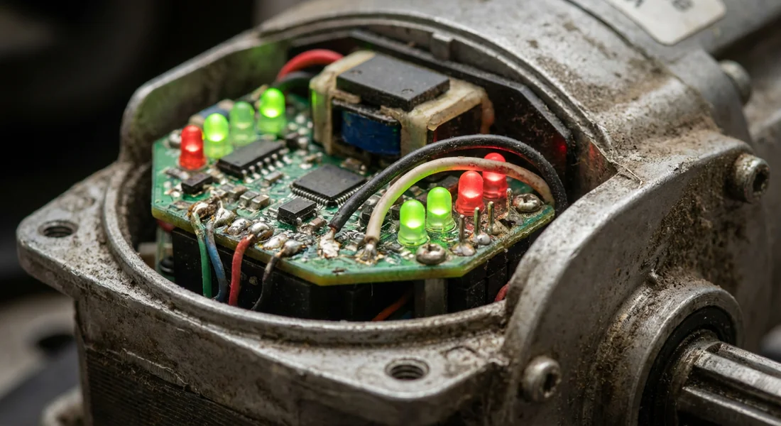 Voyants de diagnostic LED sur la carte électronique d'un moteur Sommer