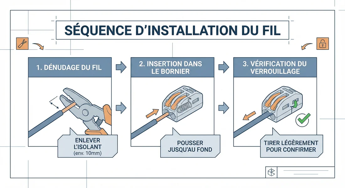 Schéma d'installation d'une douille électrique E27 automatique