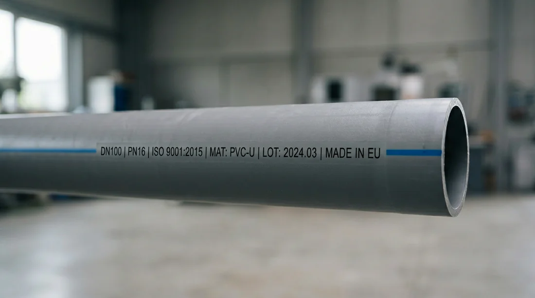 Exemple d'erreur de pose de canalisation PVC.