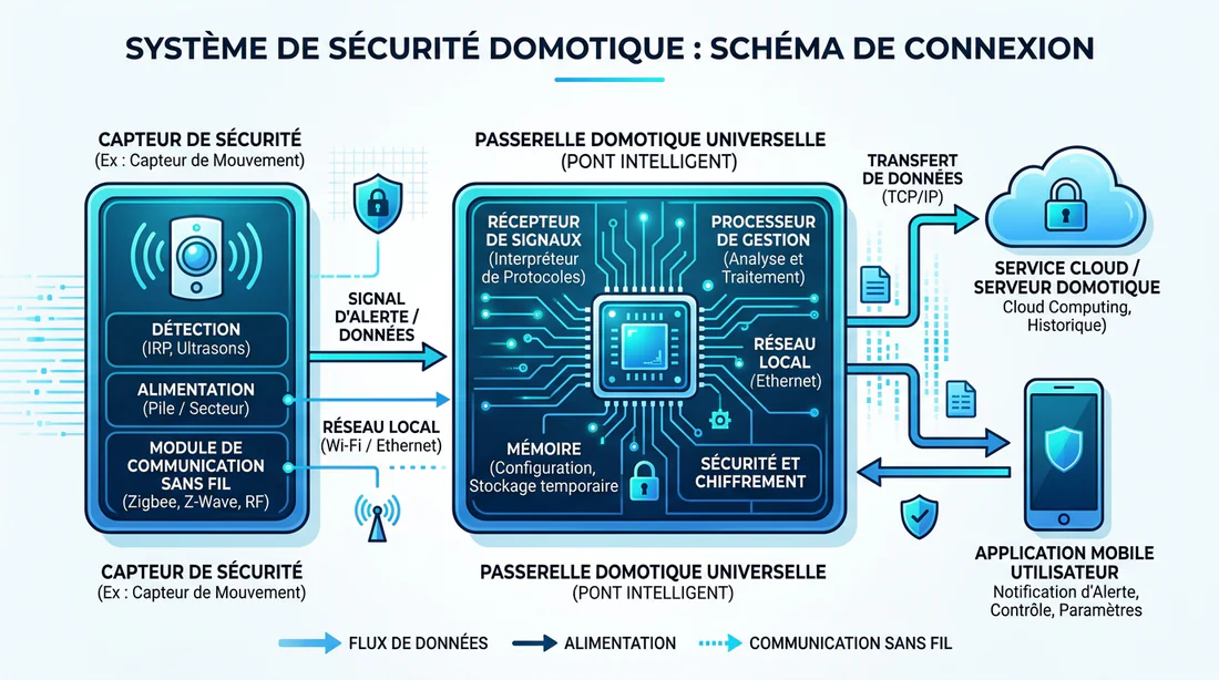 Capteurs et matériel Verisure rangés dans un carton après résiliation.