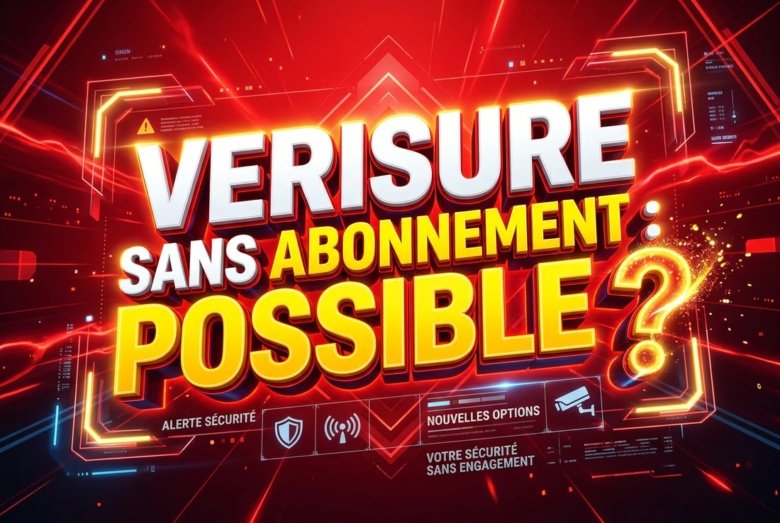 Infographie comparant Verisure avec et sans abonnement mensuel.