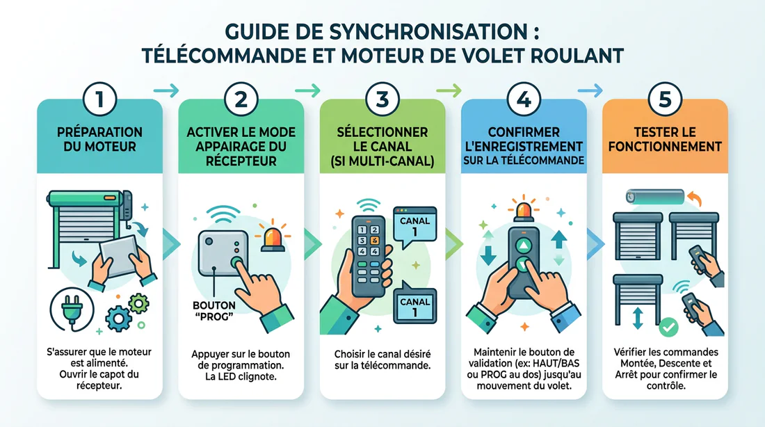 Vue rapprochée du compartiment pile d'une télécommande Franciaflex.