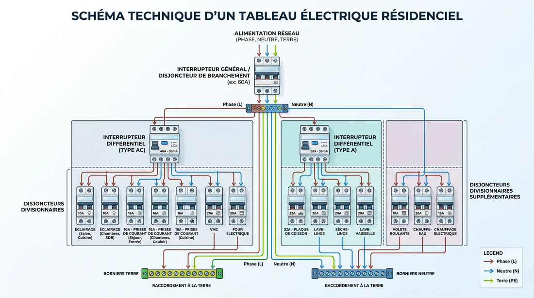 Électricien professionnel effectuant un contrôle de conformité