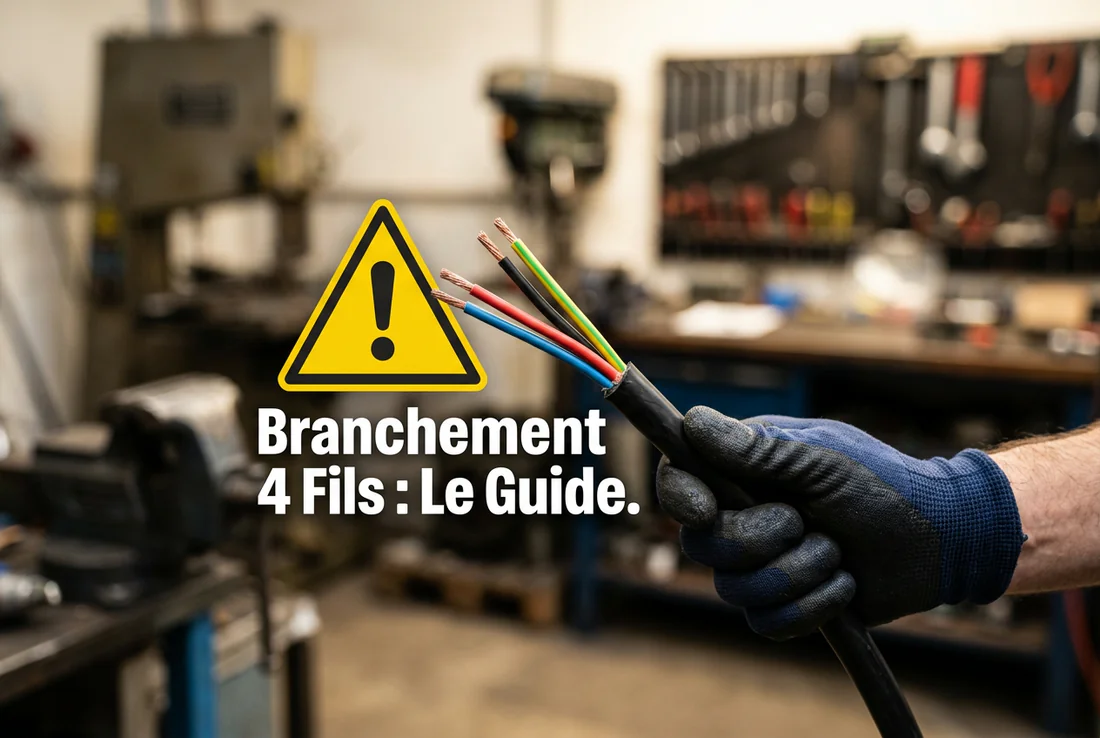 Raccordement précis des conducteurs dans les bornes d'une prise industrielle.