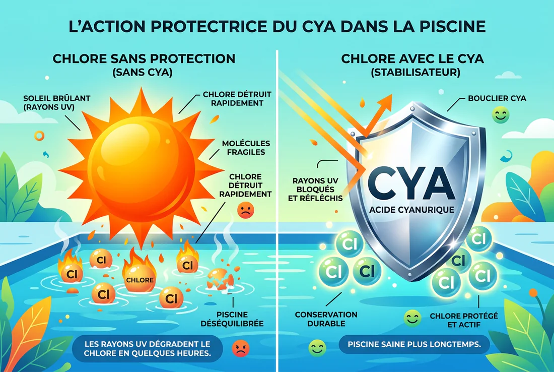 Testeur électronique affichant les paramètres chimiques de l'eau.