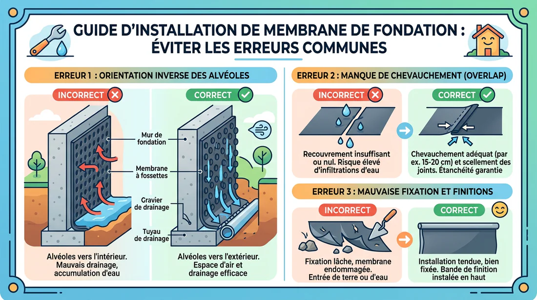 Schéma technique montrant l'espace d'air et le drainage du Delta MS.