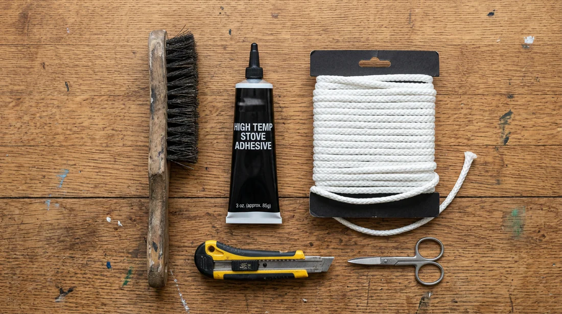 Outils nécessaires pour le remplacement du joint de poêle à bois