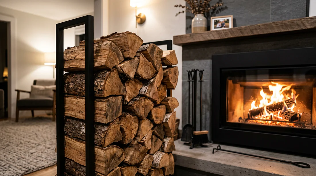 Bois de chauffage sec et bien rangé pour poêle