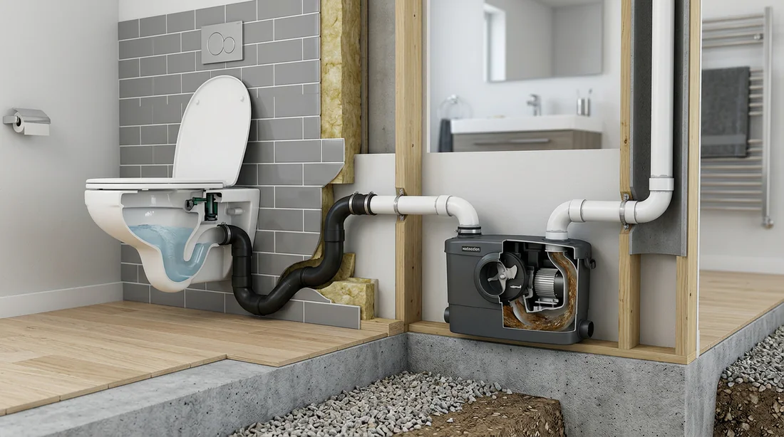 Installation technique d'un sanibroyeur indépendant