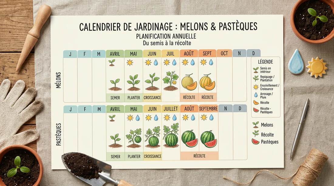 Calendrier de plantation pour melons et pastèques