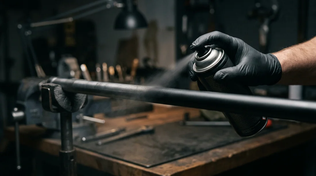 Application de peinture haute température sur le fût métallique