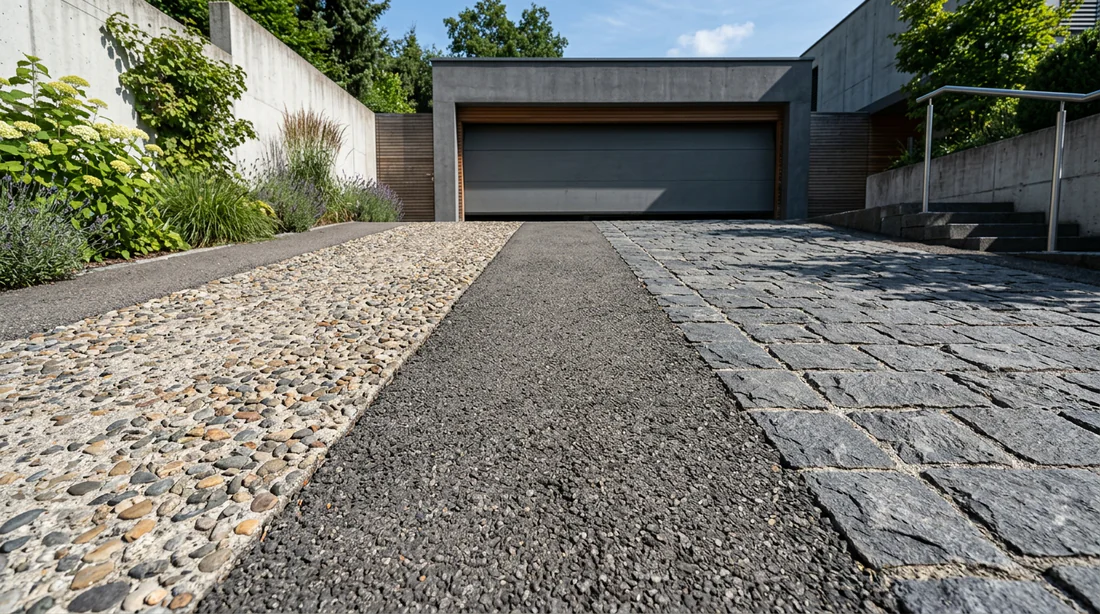 Comparatif des matériaux de revêtement pour descente de garage