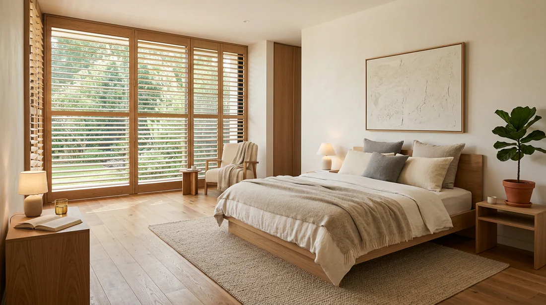 Intérieur de maison contemporaine avec volet en applique