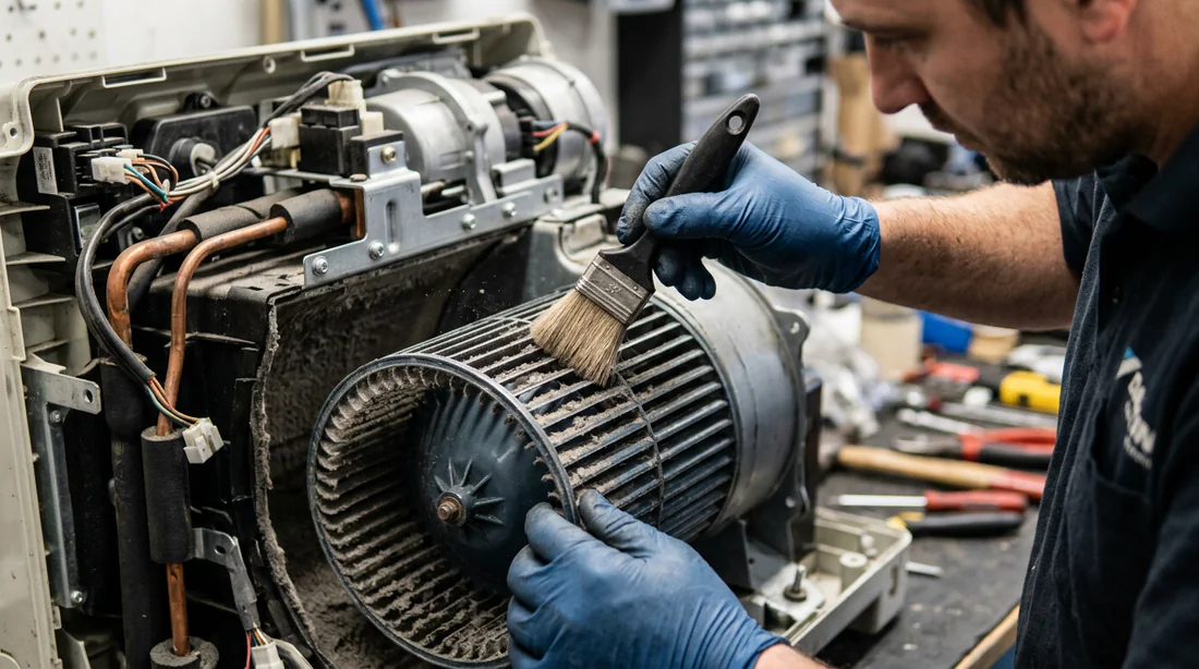 Entretien et nettoyage de la turbine de ventilateur de climatiseur Daikin