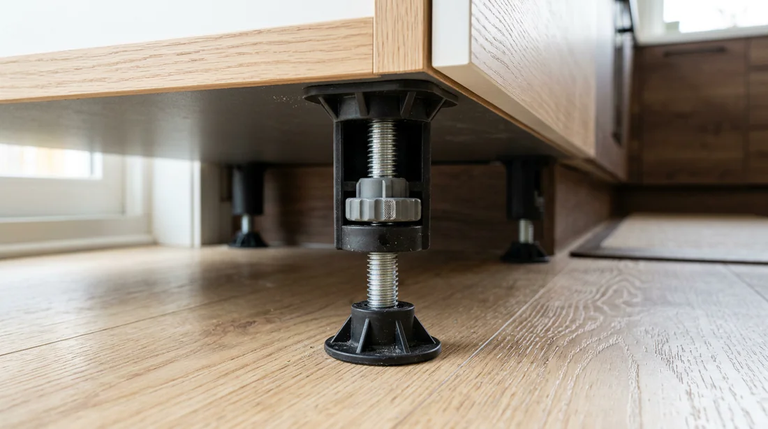 Pieds de meubles réglables pour ajuster la hauteur de la cuisine